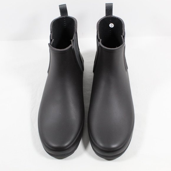 Hunter Women's Refined Chelsea Rain Boots - Black 9M - Picture 4 of 6